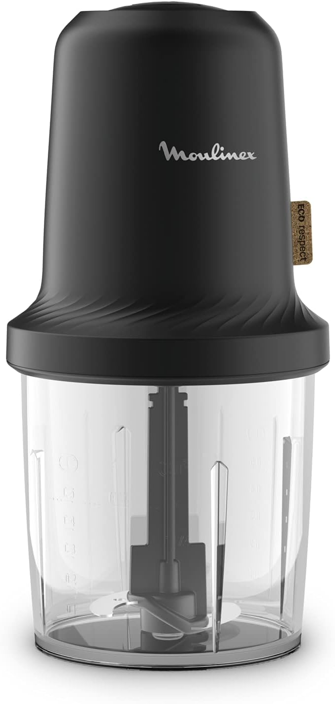 MOULINEX Eco Respect Fleischwolf, ökologisches Design, Zwiebeln, Knoblauch, Kräuter, Saucen, 0,5 l,