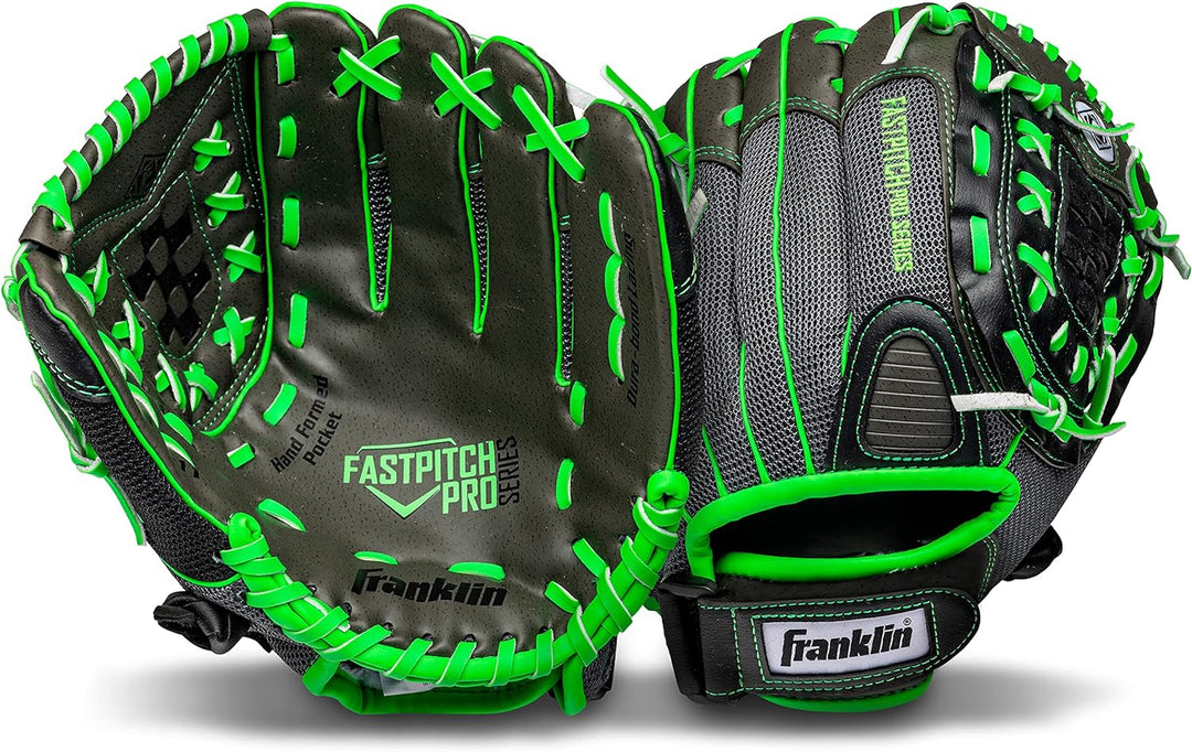 Franklin Sports Windmühle Serie Leichte Softball Handschuh, 27,9 cm für Rechtshänder Lime/Gray, für