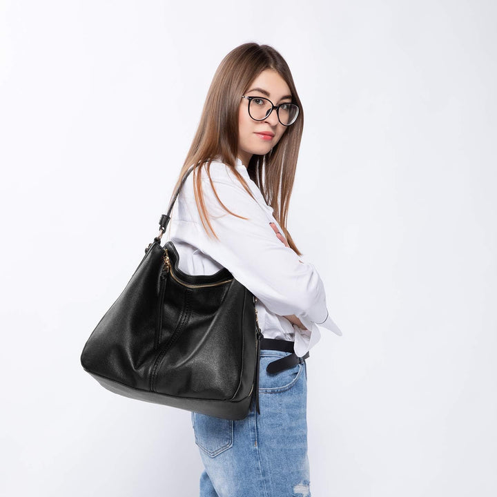 Realer Handtasche Damen Shopper Tasche Tote Leder Umhängetasche Gross Schultertasche Frau Elegant He