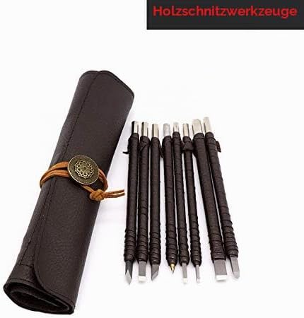 8 Stück Steinsticher, Manuelle Wolframstahl Holzmeissel Set für Harzschnitzerei, Holzbearbeitung und