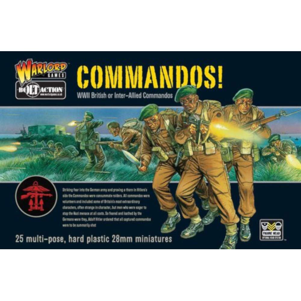 28mm WW2 Britische Kommandos 25 Plastikfiguren - Bolzenaktion Wargaming Miniaturen - Royal Marines