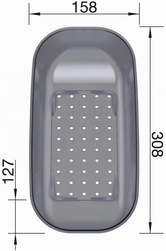Blanco 214443 ZUBEHÖR Kunststoffschale in trans. grau, x