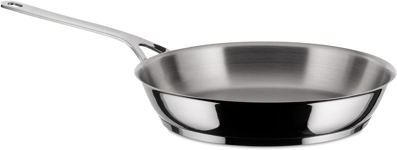 Alessi "POTS&PANS" Pfanne aus Edelstahl,28 cm 28 cm Silber, 28 cm Silber