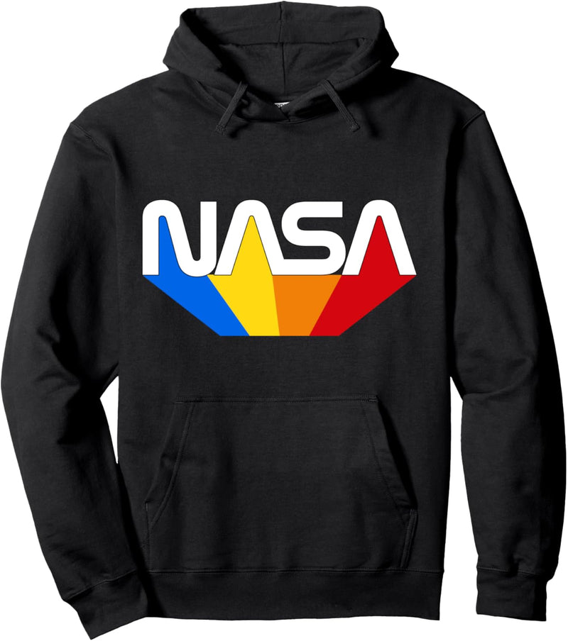 Offiziell lizenzierte NASA-Wurmfarbe Blau Gelb Orange Rot Pullover Hoodie