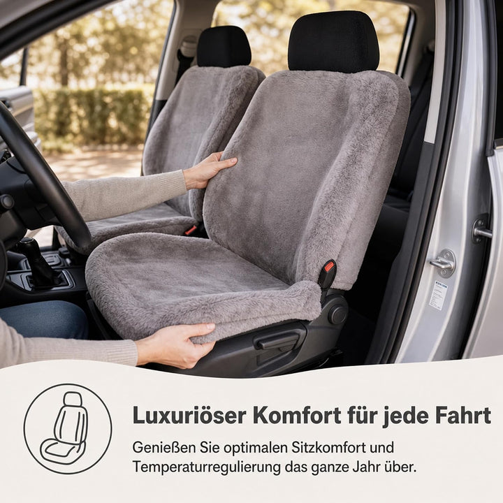Leibersperger-Felle Autositzbezug/Autofell Premium aus hochwertigem Lammfell – 2 Stück – Universelle