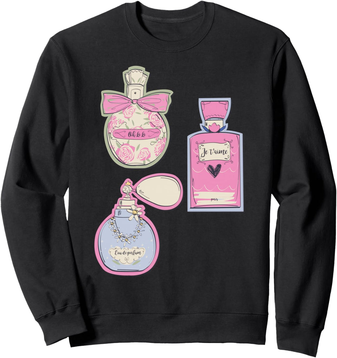 Paris Eau de Parfum Parfümflaschen Retro Souvenir Frauen Sweatshirt