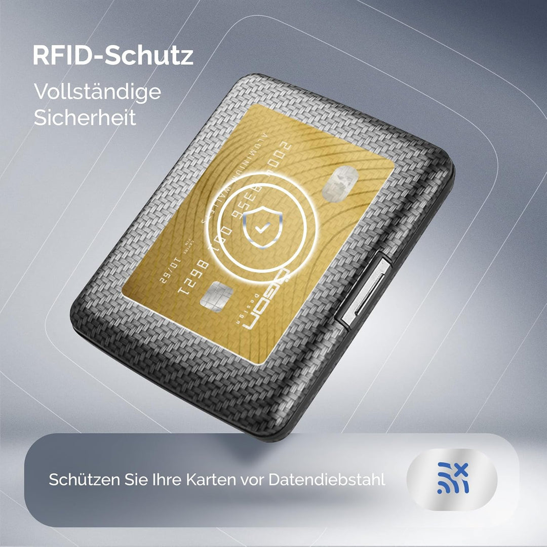 ÖGON -DESIGNS- V2 Smart Case Large - Aluminium Geldbörse - RFID Blockierung Kartenhalter - Kapazität
