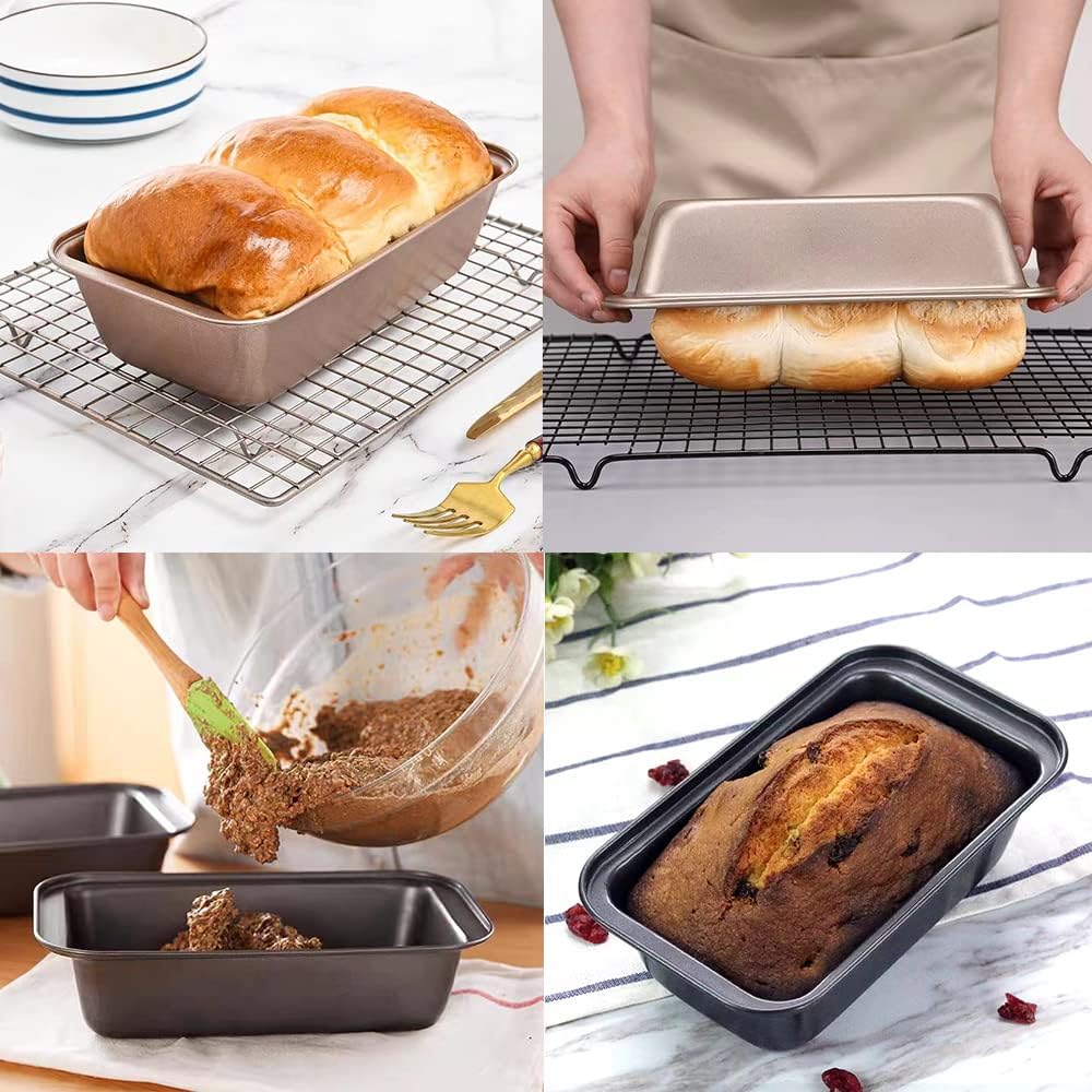 EGEN Bread Pan Loaf Tin for Baking, Non-Stick Carbon Steel Baking Bread Toast Mold Loaf Baking Pan S