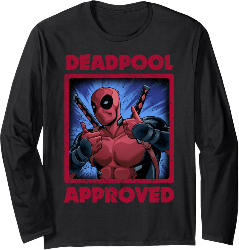 Marvel Deadpool Two Thumbs Up Approved Langarmshirt