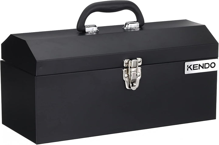 KENDO Werkzeugkasten leer - Masse: L41 x B18 x H19,5 cm - Werkzeugkiste Metall - Freitragende Werkze