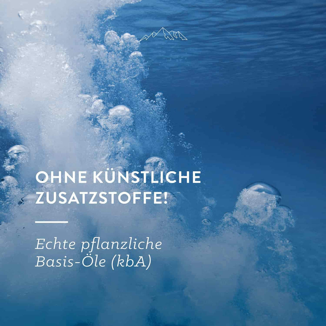 AllgäuQuelle® Bio Badeöl-Set mit ätherische-Öle 2x100ml - ✓ Allgäuer Atemwohl ✓ Allgäuer Nachtruhe.