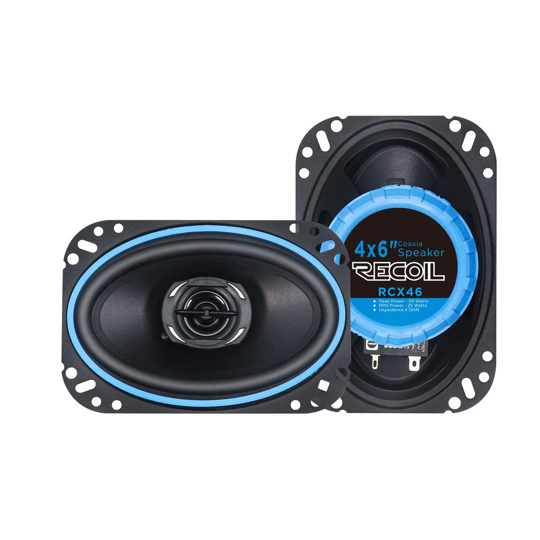RECOIL RCX-46 Echo Serie 10x15 cm (4x6 Zoll) 2-Wege-Koaxiallautsprecher, 50 W RMS / 100 W Spitze, PE
