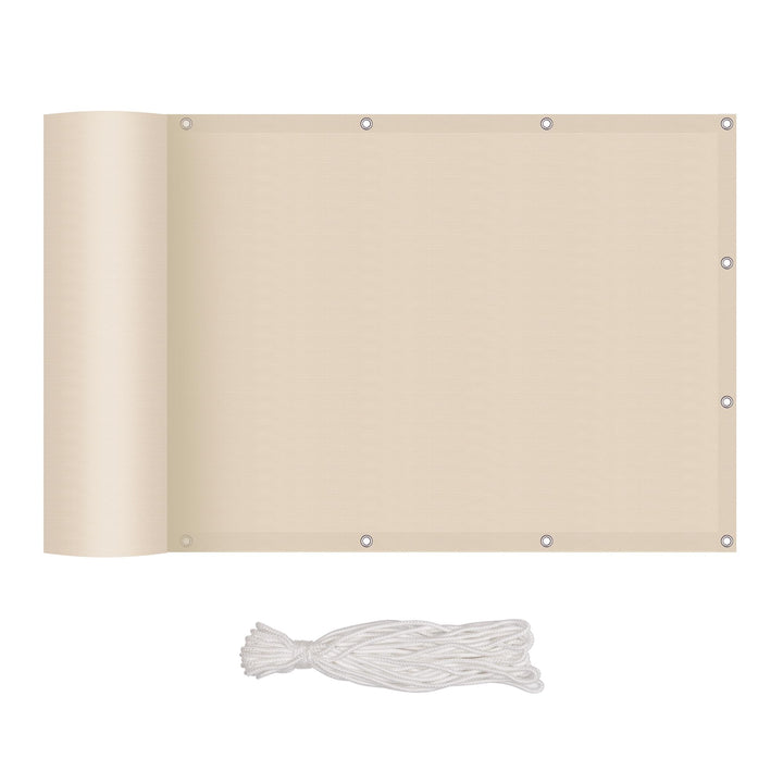 interGo Balkon Sichtschutz Balkonverkleidung Balkonumspannungen UV-Schutz, 90x500cm HDPE Balkonsicht