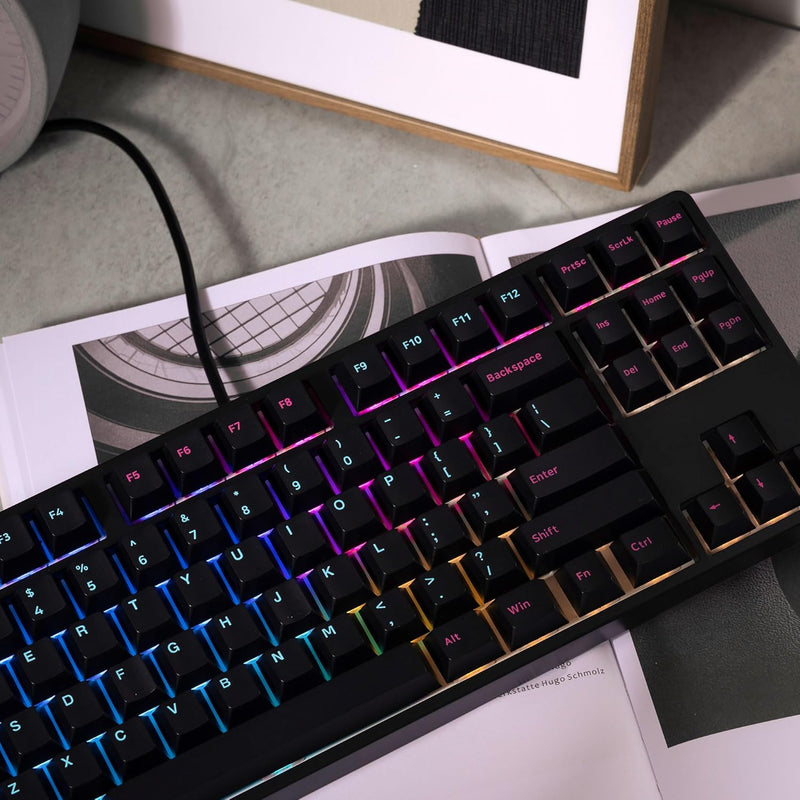 Akko 5087S RGB Mechanische Tastatur Kabelgebundene, 87 Tasten TKL Gaming Keyboard, Unterstützt QMK/V