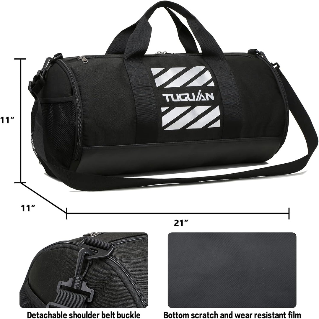 TUGUAN 40L Sporttasche Herren Basketball Trainingstasche mit Schuhfach, Ballfach &amp; Nassfach Wochen R