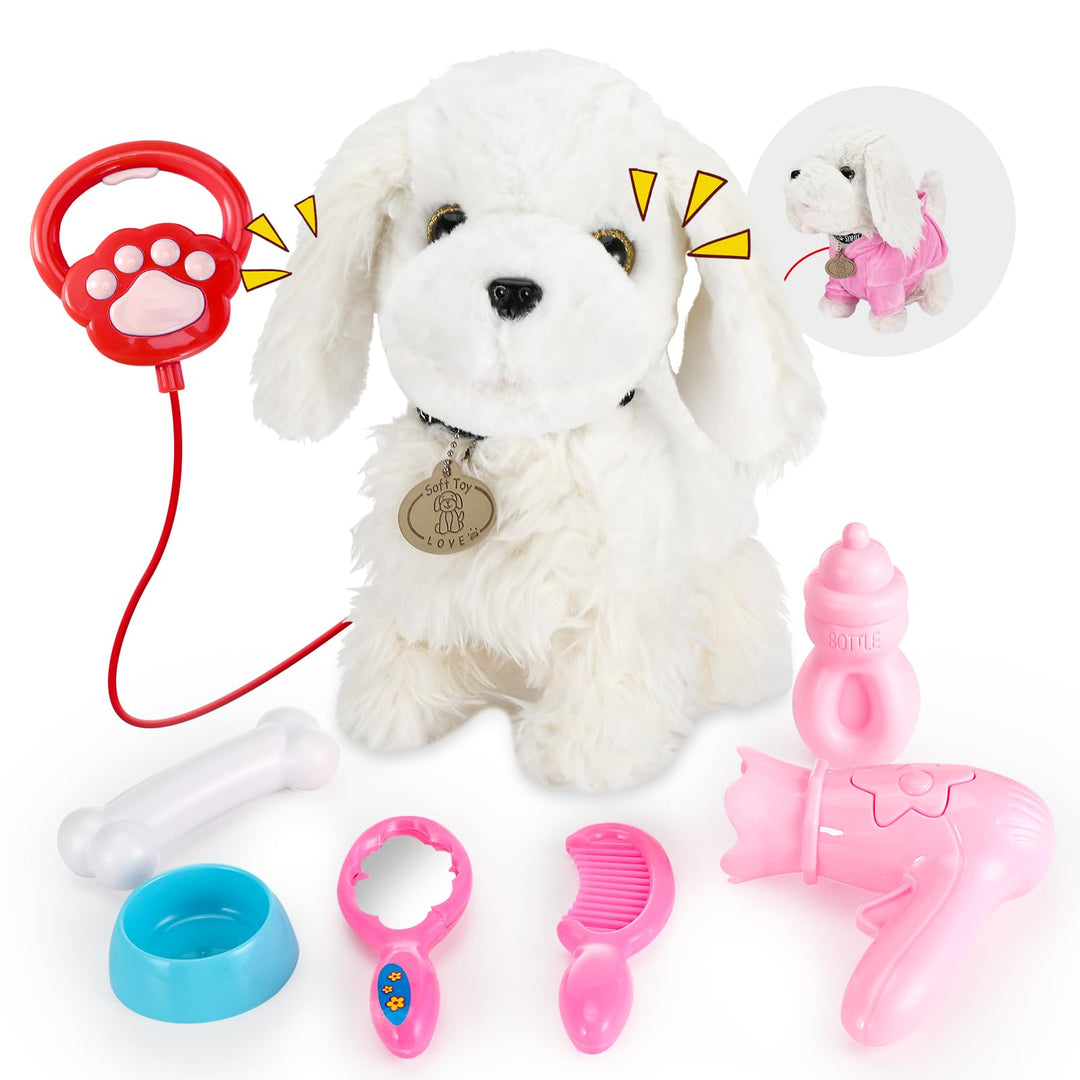 GuKKK Hund Spielzeug Kinder Mit Leine Der Läuft, und Bellt Spielzeug, Kinder Interaktives Spielzeug