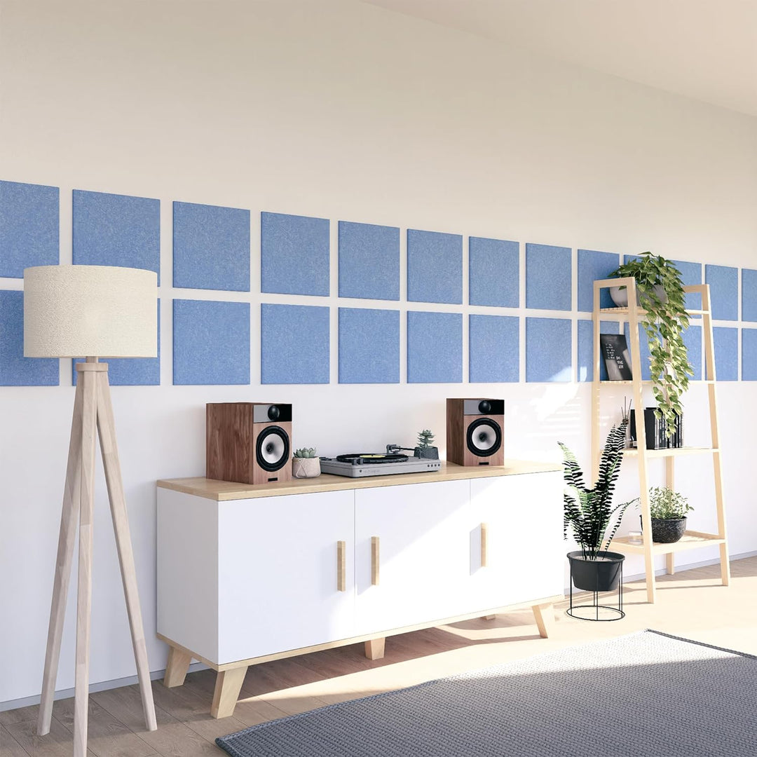 vilz Akustik Wandpaneel 6 Stück aus recyceltem Filz - Filzplatten quadratisch Schallschutz 275x275x1