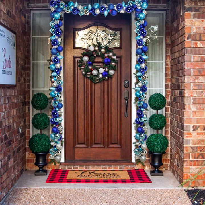 66 Zoll/168cm Weihnachtsgirlande, Weihnachtskugel Girlande für Weihnachtsdekoration, Haustreppe Kami