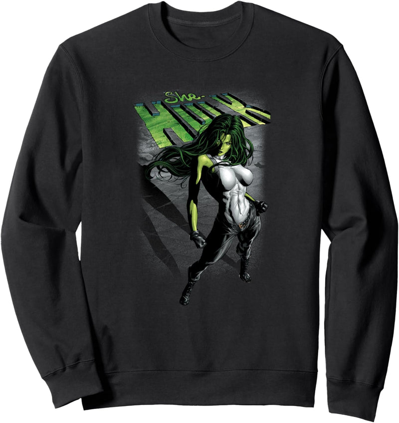 Marvel She-Hulk Shadow Comic Icon Pose Sweatshirt