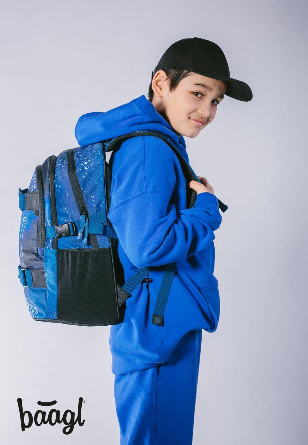 Baagl Schulrucksack Set Jungen Mädchen 3 Teilig, Schultasche ab 3. Klasse, Grundschule Ranzen mit Br