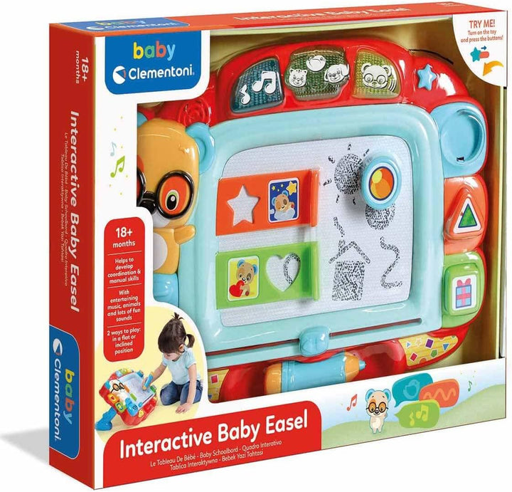 Clementoni - Bär der Bär frech, interaktives Erwachen, Kinder, magische Schiefertafel für Babys, mag