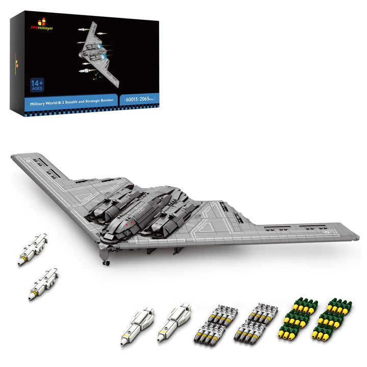 JMBricklayer Kampfjet-Bausatz 60013, B2 Militärbomberflugzeug für Erwachsene oder Jungen, Flugzeugmo