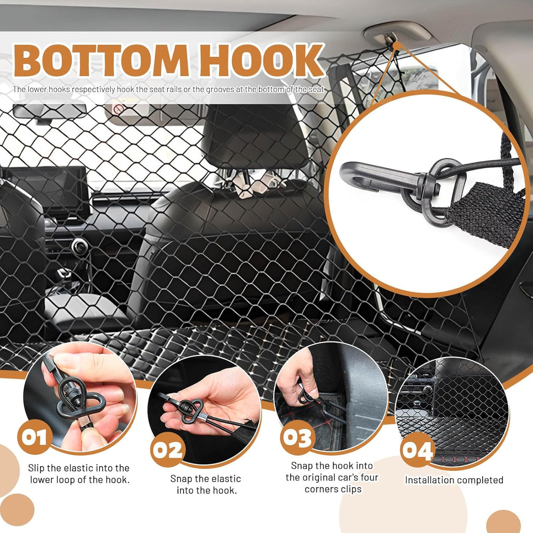 Hunde-Auto-Barriere, Hunde-Barriere für Auto, Trennwand für Rücksitz, Hundebarriere für SUV, Haustie