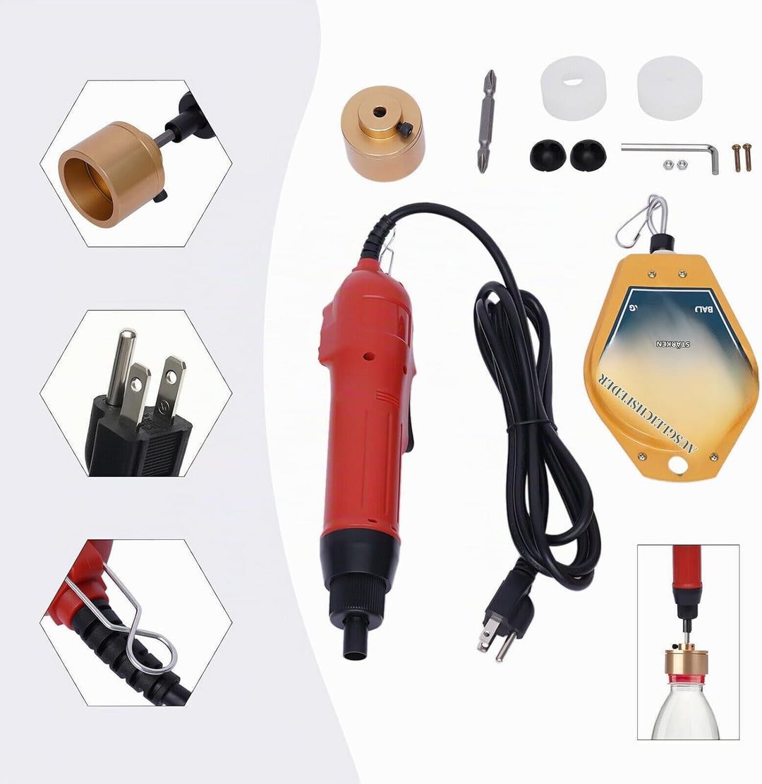 Elektrische Verschliessmaschine Handgehaltene Verschliessen Maschine Flaschenverschluss Maschine Fla