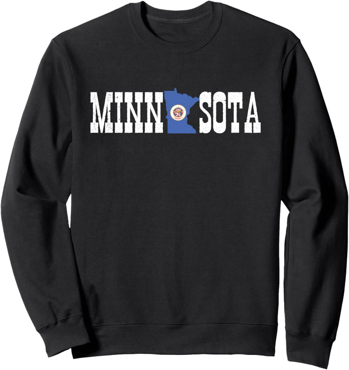 Minnesota Bundesstaat und Minnesota Flagge mit Stolz für Minnesota Sweatshirt
