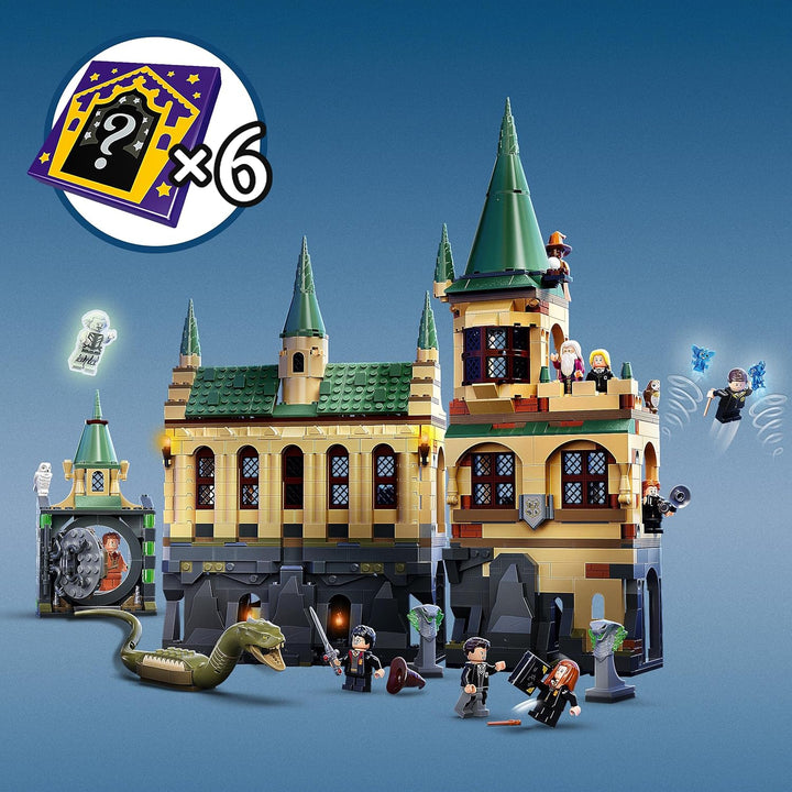 LEGO 76389 Harry Potter Schloss Hogwarts Kammer des Schreckens Spielzeug Set, goldene Voldemort Mini