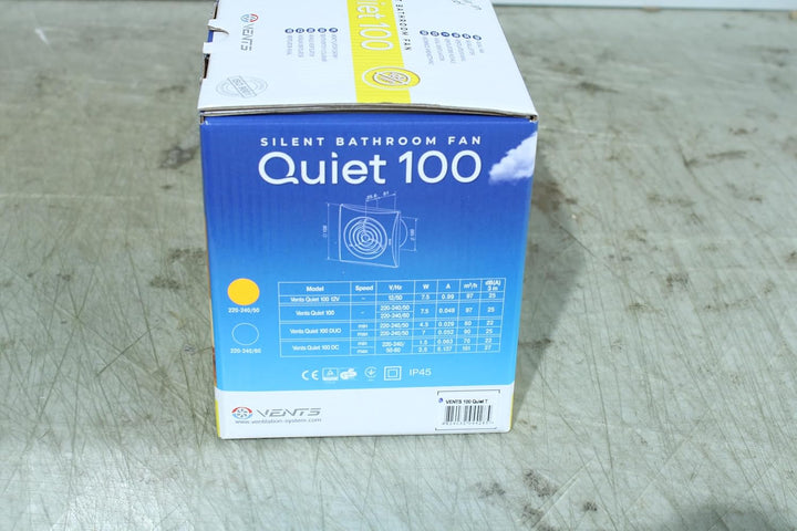 Der Lüfter / Badlüfter / Ventilator / ORIGINAL / Vents 100 QUIET TIMER / Nachlauf / sehr leise 24 dB
