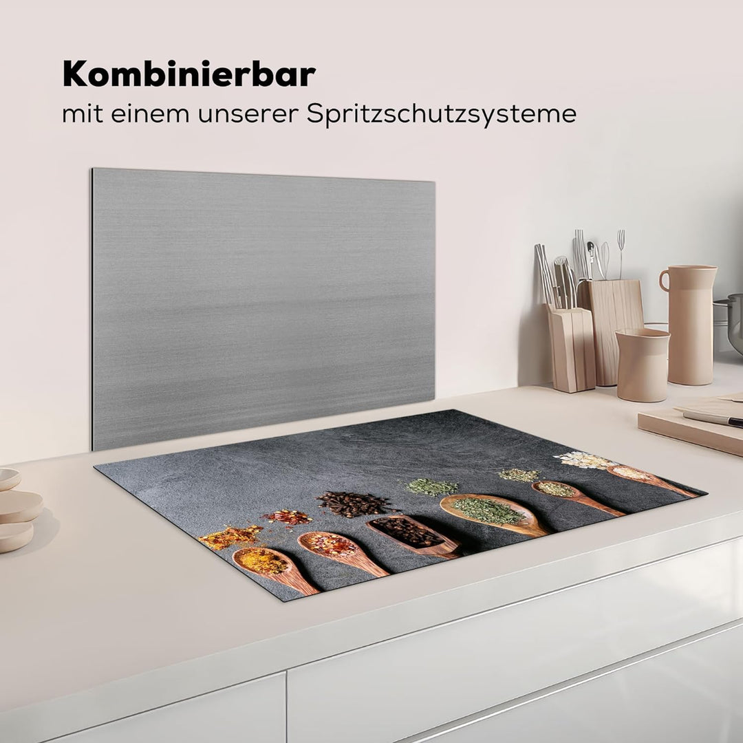 MuchoWow Herdabdeckplatte Ceranfeld Spritzschutz Küche Induktionsherd Abdeckung Induktionskochfeld C