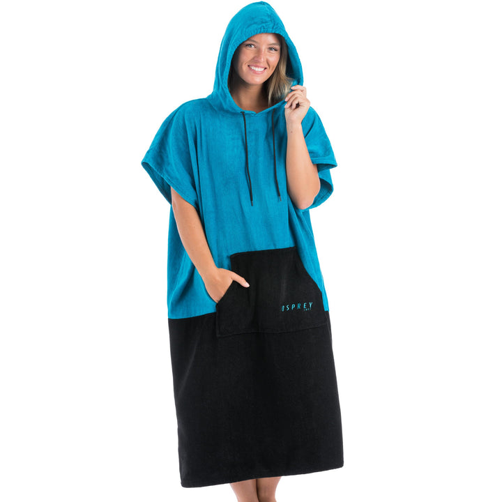 Osprey Handtuch Poncho | Unisex Kapuzen Surf Poncho Strand Wickelmantel für Damen und Herren Surfen