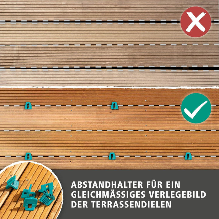 wolfcraft Terrassenbau-Set PRO, 11-tlg. - Das Komplettset für schnelle, effektive und gleichmässige