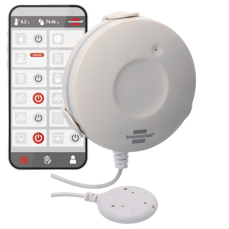 Brennenstuhl Connect Zigbee Wassermelder WM CZ 01 (Wassersensor warnt bei Wasserschäden, sofortige B