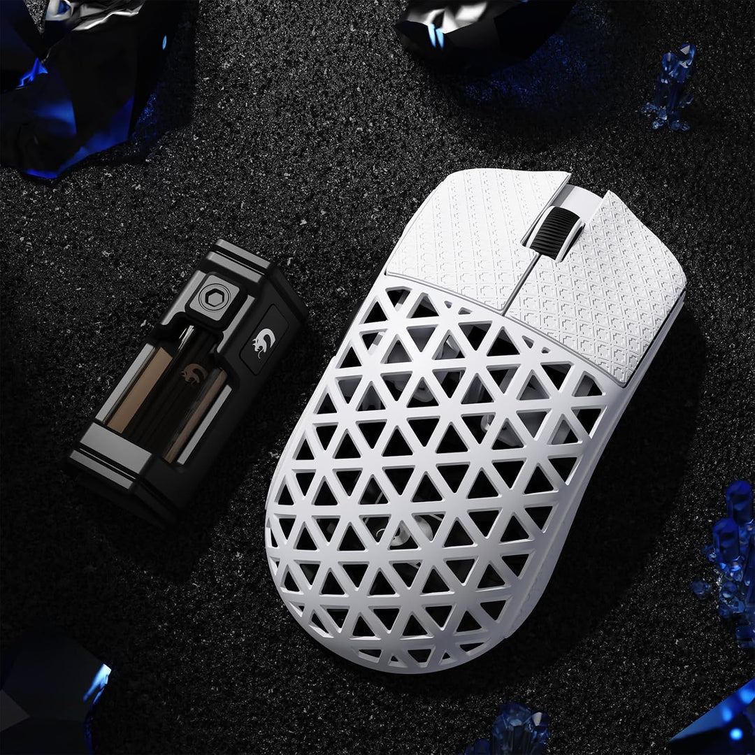 MAMBASNAKE M5 Ultra Carbon Fiber 8000Hz Kabellose Gaming-Maus mit Bis zu 42000 DPI, 39g Ultraleicht,