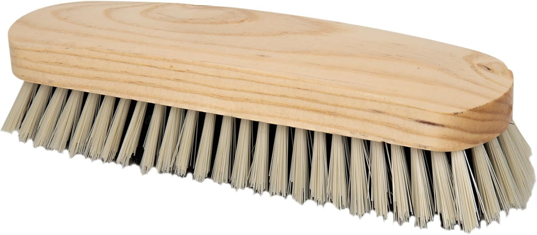 Cofan Reinigungsbürste Kleiderbürste, weiche und robuste PVC-Fasern, ergonomischer Holzgriff, geeign
