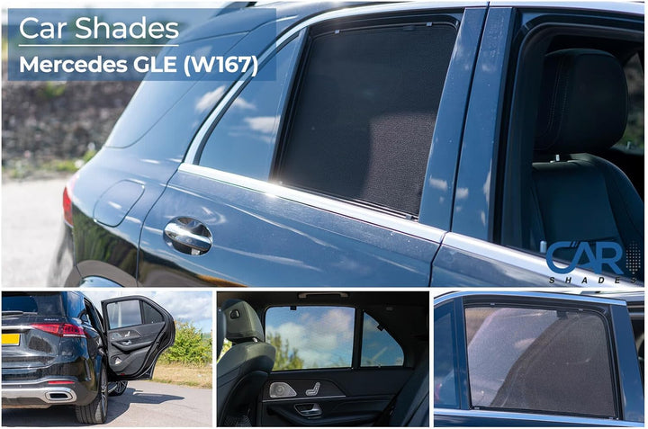 Satz Car Shades (Hintertüren) kompatibel mit Mercedes GLE (W167) 2019- (4-teilig)