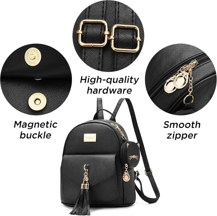 I IHAYNER Girls Fashion Backpack Mini Purse Backpack for Women Small Leather Backpack Purse for Teen