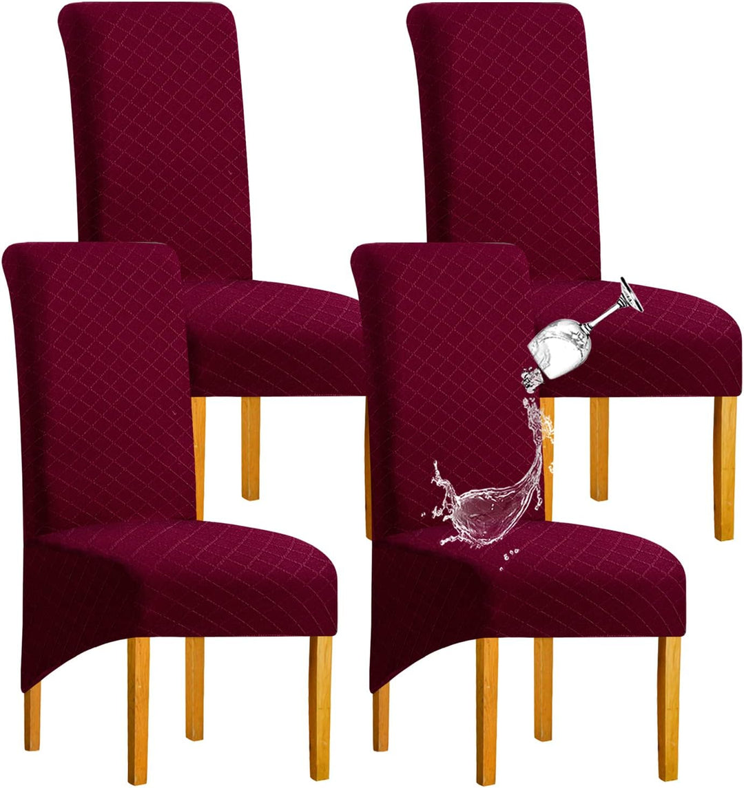 SHENGYIJING 1/2/4/6 PCS Diamond Lattice FStretch wasserdichte XL Stuhlhussen für Esszimmer, Spandex