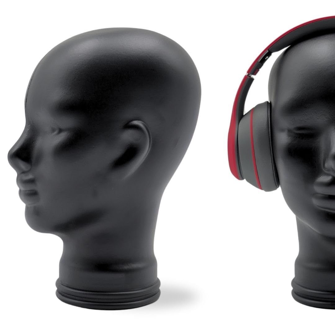 Glaskopf Ständer für Kopfhörer, Headset & VR-Brille – Dekorativer Kopf aus Glas – Design Kopfhörerha