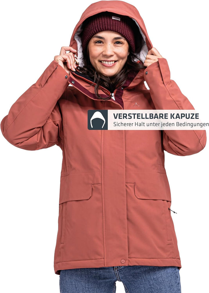 Schöffel Damen Ins. Jacket Antwerpen L, wasserdichte und atmungsaktive Winterjacke, urbane Outdoorja
