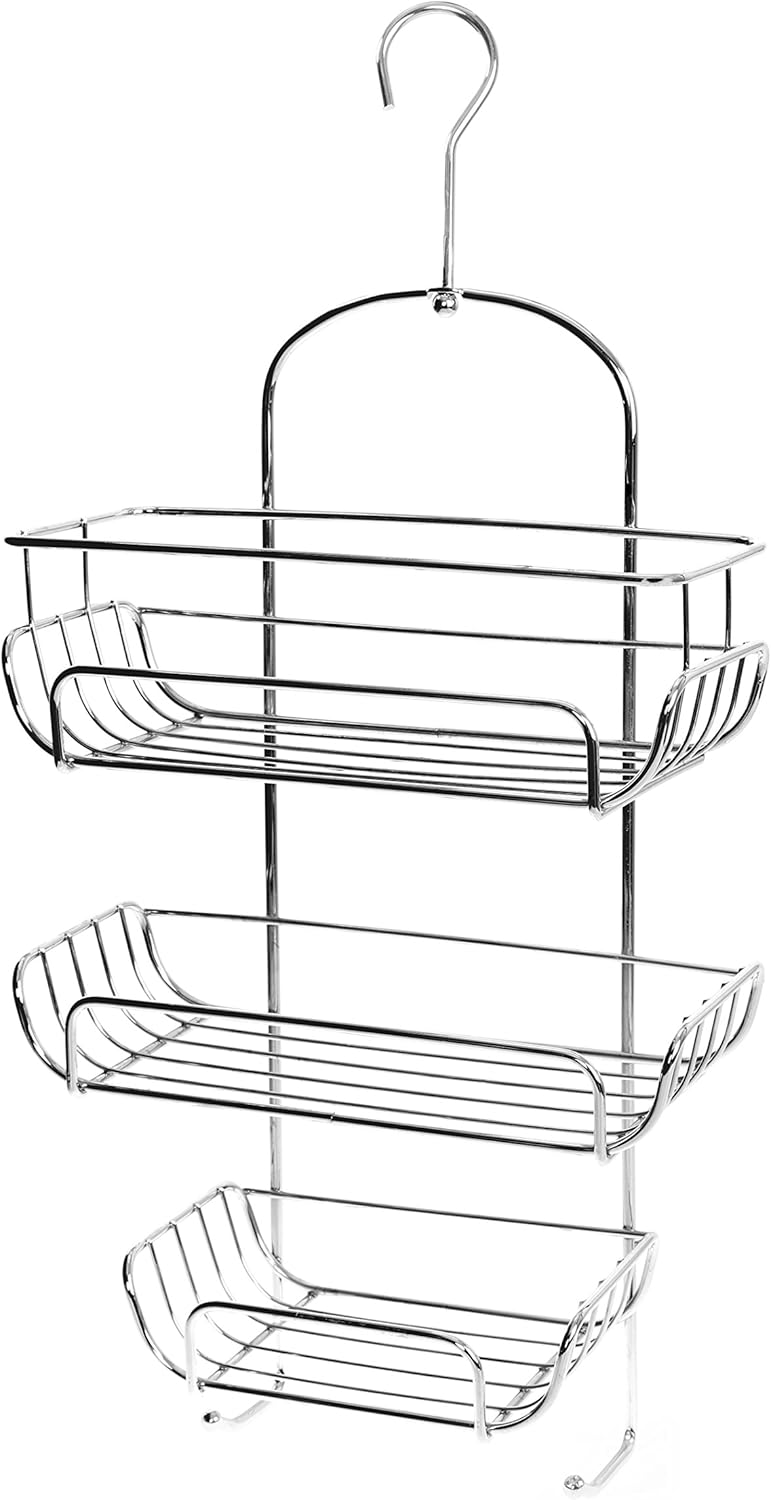 Premier Housewares 1600557 Duschregal, 3-stöckig, Chrom, 54 x 26 x 11 cm, Chromdraht, Silber, 11x25x