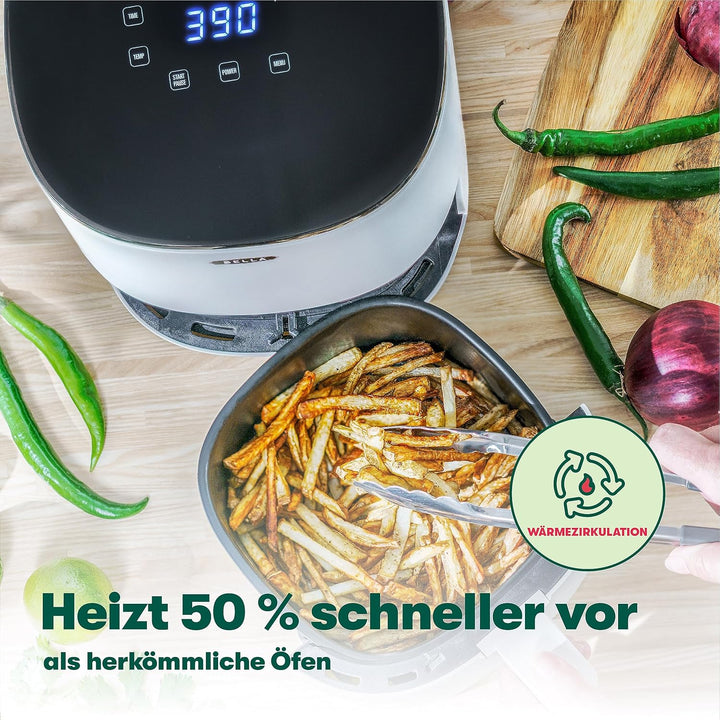 bella 3 L Touchscreen-Heissluftfritteuse, ölfreies Frittieren, spülmaschinenfeste Antihaft-Pfanne un