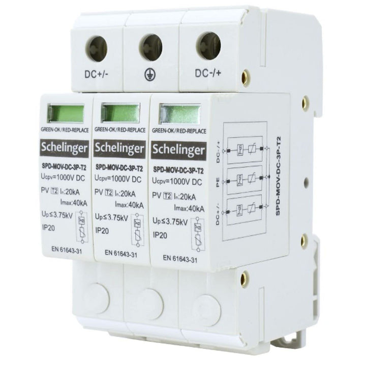 Überspannungsschutzgerät 1000V DC T2 C 3P - Wirksamer Schutz für die Elektroinstallation in Ihrem Ha