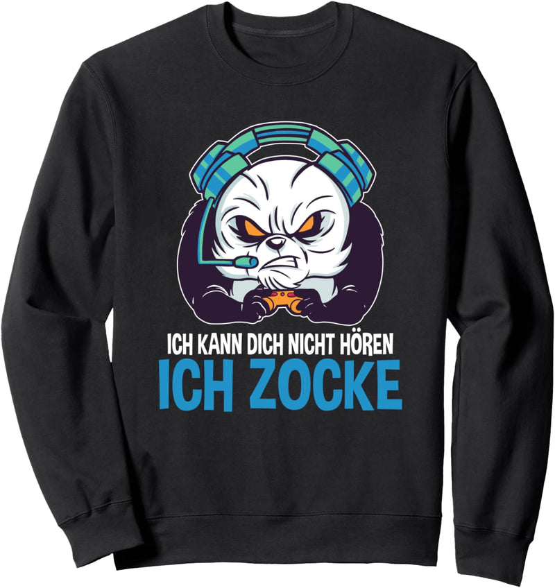 Ich hör Dich Nicht Ich Zocke - Panda Headset Gamer Zocker Sweatshirt