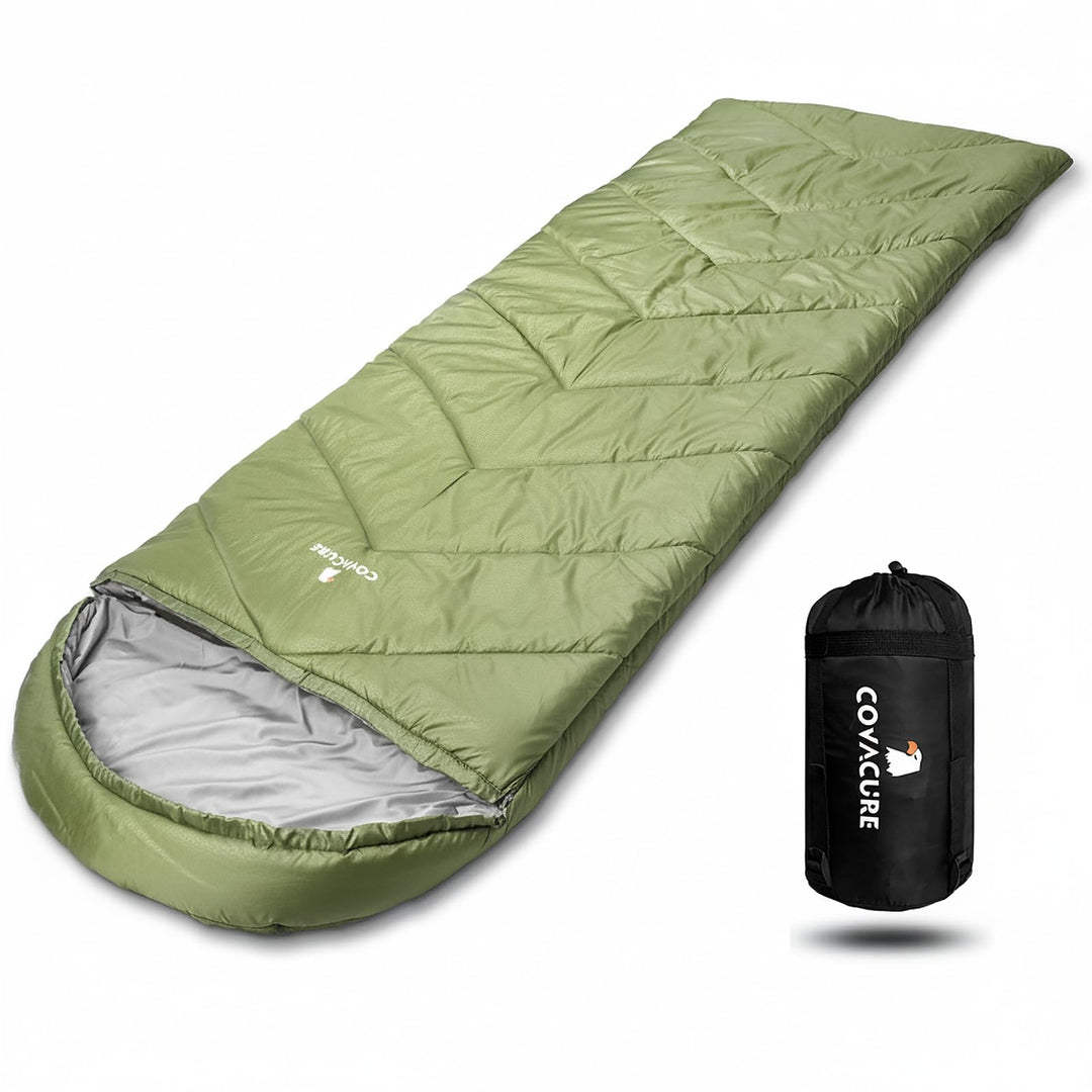 COVACURE Schlafsack Camping – Ultraleichter Sommerschlafsack und Deckenschlafsack, 3 Jahreszeiten Sl