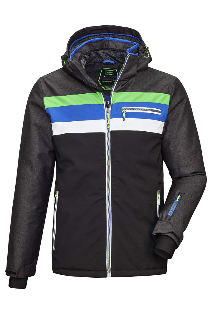 Killtec Herren Tirano Mn Ski Jckt A Funktionsjacke Mit Abzippbarer Kapuze Und Schneefang 3XL Schwarz