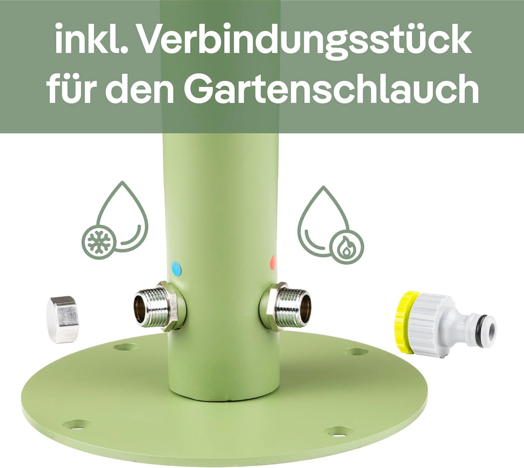 Haushalt International Gartendusche Sonnenblume Flowershower - Höhe ca. 217 cm - Verstellbarer Dusch