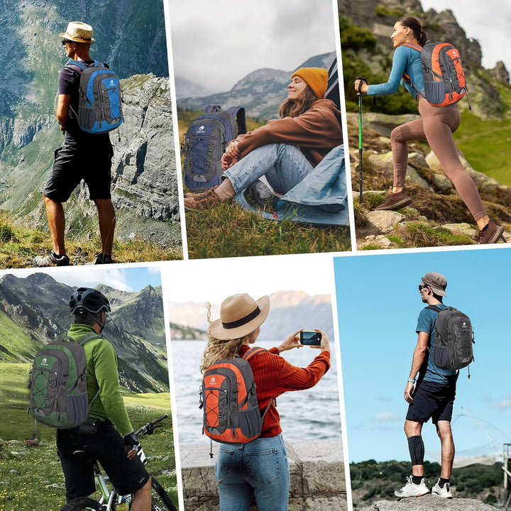 25L Wandernrucksack Damen Herren, Outdoor Rucksäcke Tagesrucksäcke, Wasserdichter Reiserucksack für